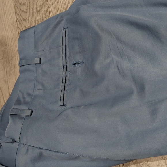 Lanvin Slate Blue Gray Formal Men's Flat Front Dress Pants - 32R Great Condition - Picture 8 of 9